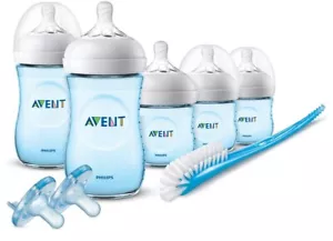 Philips Avent Natural Baby Bottle Blue Gift Set, SCD206/12 NEW NO BOX - Picture 1 of 10
