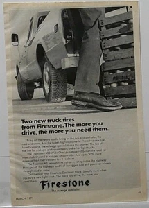 1971 Firestone Two new truck tires from Firestone Magazine Print Ad - Picture 1 of 1