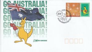 Personalized "P" stamp Australia 2004 Boxing Kangaroo equestrian souvenir cover 