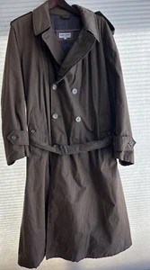 Vintage Giorgio Armani Double Breasted Trench Overcoat Belted Made In Italy - Picture 1 of 12