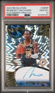 2023 Revolution On Card Auto #A-BMP Bennedict Mathurin Fractal /75 PSA 10 GEM MT - Picture 1 of 2