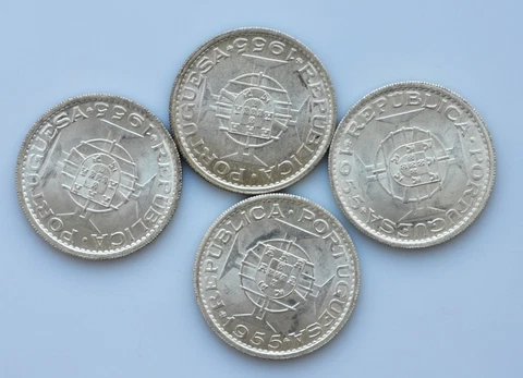 ANGOLA  Portuguese Colony  20 escudos  silver 1955 UNC Cover