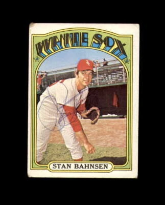 Stan Bahnsen Signed Original 1972 Topps Chicago White Sox Autograph - Image 1 of 2