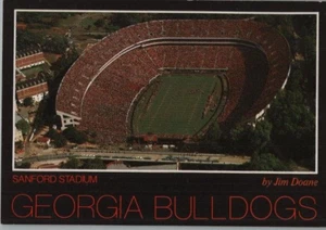 Georgia Bulldogs Sanfrod GA Stadium Aerial View Continental Postcard - Picture 1 of 2