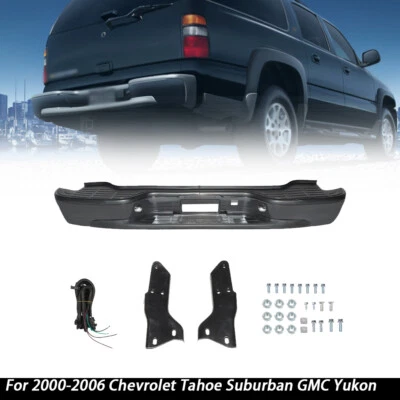 Black Steel Rear Step Bumper For 2000-2006 Chevrolet Tahoe Suburban GMC Yukon Foto 1 de 4