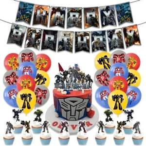 Transformers Disposable Paper Tableware Birthday Party Decoration Balloons Decor - Picture 1 of 30