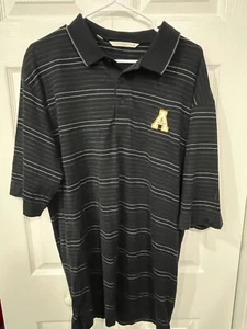 Cutter &Buck Appalachian State Mountaineers Black Golf /Polo Shirt XL - Picture 1 of 2