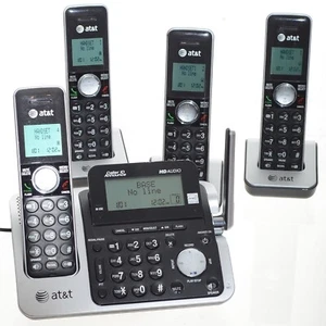 AT&T CL83451 Cordless Phone 4 Handsets DECT 6.0 Digital Answering System Speaker - Picture 1 of 9