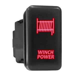 WINCH POWER Red LED Backlit Tall Push Button 1.54"x 0.83" (Fit: Toyota) - Picture 1 of 6