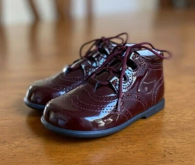 Children's Classics Spanish Patent Leather Unisex Oxford Booties - Image 1 of 4