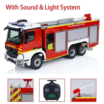 6x4 1/14 Scale RC Fire Vehicles Fire Fighting Truck Car Model W/ Metal Chassis  - Image 1 of 4