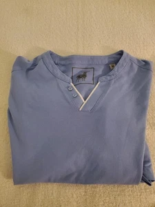 Polo de manga corta Raffi para hombre azul medio con ribete blanco - Imagen 1 de 12