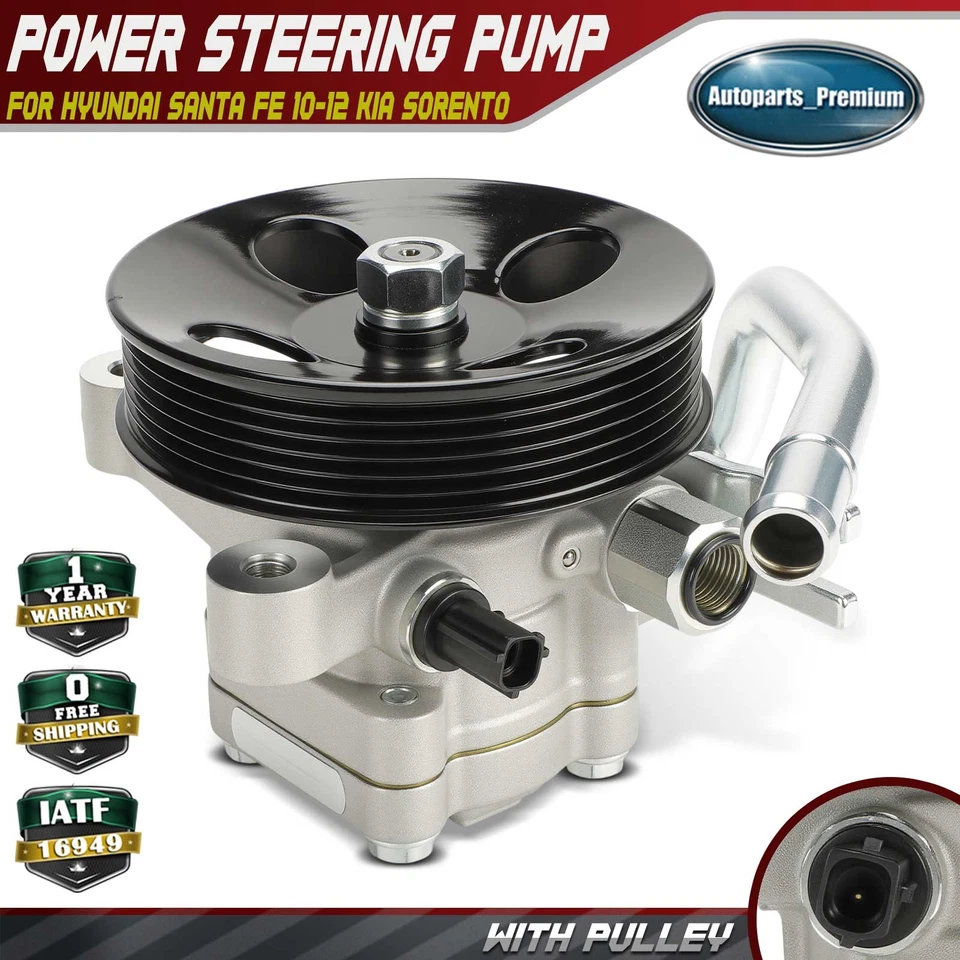 Bomba de dirección asistida con polea para Hyundai Santa Fe 2010-2012 Kia Sorento 3,5 L Foto 1 de 4
