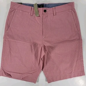 NEW J Crew Club Shorts Red White Houndstooth Cotton 11" Bermuda Mens 34 NWT  - Picture 1 of 11