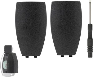 2PCS for Mercedes Key Fob Back Cover Replacement Benz Black  - Picture 1 of 6