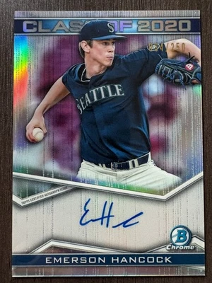 2020 Bowman Draft Chrome Emerson Hancock Class of 2020 Auto serial /250 - Image 1 of 2