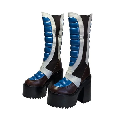 New Jeffrey Campbell Leather Biker Chunky Platform Boots Women's Size 8.5 NIB - Image 1 of 4