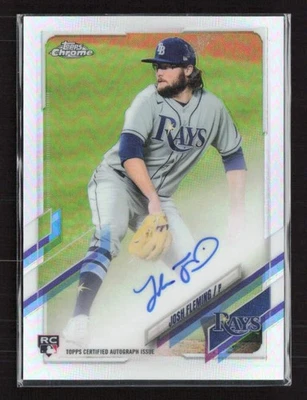 2021 Topps Chrome #RA-JF Josh Fleming Rookie Auto Autographs Refractor #/499 (B) - Image 1 of 2
