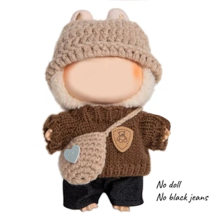 17cm Doll Clothing - Chic Style Set - Khaki Wool Hat + Brown Romper + Khaki Bag - Picture 1 of 47