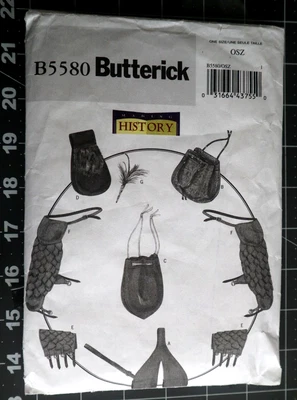 Butterick Sew Pattern 5580 Renaissance Accessories Cosplay Sword Holder Pouch++ - Image 1 of 3