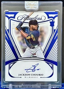 Jackson Chourio Auto 2024 Panini impecable RC 14/15 zafiro recubierto #FA-JC - Imagen 1 de 2