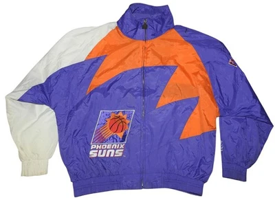 Vintage 90s Logo Athletic Phoenix Suns Sharktooth Windbreaker Jacket XL NBA - Image 1 of 4