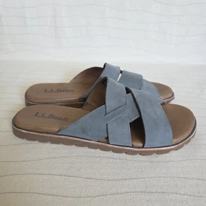 Sandalias L.L.Bean para mujer de cuero azul-gris lavado al lago talla 8 usadas en excelente estado - Imagen 1 de 10