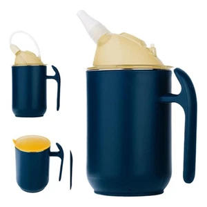 Taza de alimentación para ancianos 400 ml a prueba de derrames, doble tapa para necesidades especiales y terapia - Imagen 1 de 7