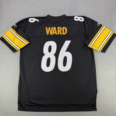 Camiseta deportiva para hombre Hines Ward Pittsburgh Steelers 2XL +2 negra Reebok cosida en el campo Foto 1 de 4