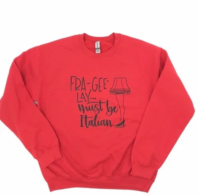 Cuento de Navidad Diseño Gráfico Lámpara de Pierna Navidad Gildan Sudadera Mediana Foto 1 de 4