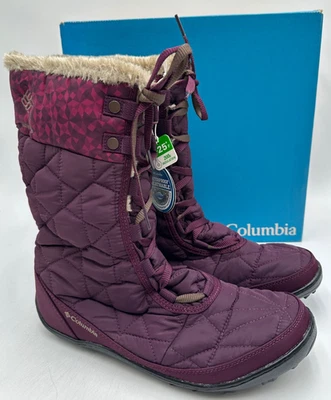 Columbia MINX MID 2 NEW Women's Boot Purple Dahila/Tan Multiple Sizes - Image 1 of 4