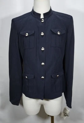 Valerie Stevens Petite Women's Silk Button Up Blazer Size 6P - Image 1 of 4