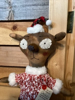 Muñeca de reno de lana teñida a mano primitiva ~ ÚNICA EN SU CLASE ~ Dasher Foto 1 de 4