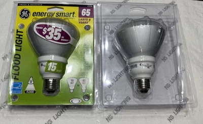 Set of 2. GE 15W CFL  Soft Comfy Lights R30  Flood Light Vintage bulb Spiral - Image 1 of 4