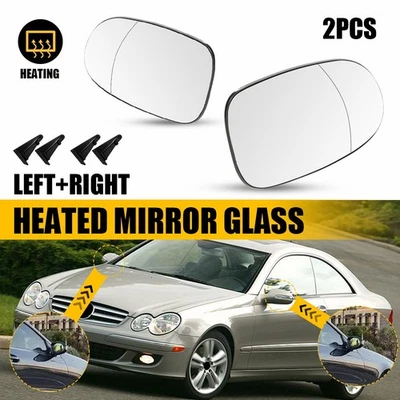 Espejo retrovisor de vidrio para conductor pasajero eléctrico térmico para Mercedes Benz SL500 2003-04 base Foto 1 de 4