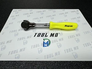 Snap-on Tools HI VIZ YELLOW 1/4" Hex Hard Grip SWIVEL Head BIT Ratchet THNFDM72 - Picture 1 of 16
