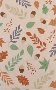 Herbstblätter & Eicheln abstrakte Collage Vinyl Flanell BK Tischdecke verschiedene Größen - Bild 1 von 5