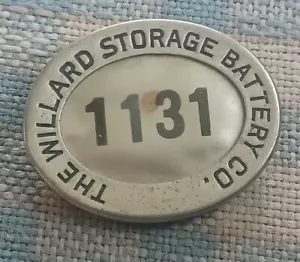The Willard Storage Battery Co. Employee Badge #1131 Cleveland Ohio FACTORY Vtg - Picture 1 of 2