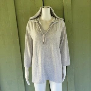 NWT WESTBOUND Gray Soft Jersey Hoodie Top Large L - Picture 1 of 4