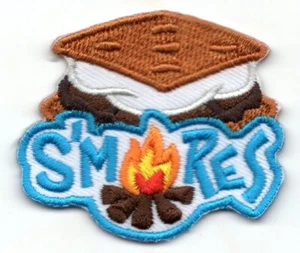 S'MORES Aufbügeln Aufnäher Dessert Leckereien Camping Pfadfinder Junge Mädchen Junge - Bild 1 von 1