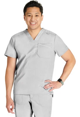 Blusa Médica Cherokee Workwear Para Hombre Cuello en V WW751 WHT Blanca Envío Gratis Foto 1 de 4