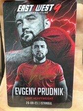 Sportkings Evgeny Prudnik  Arm Wrestling Card Auto Autograph Signed EAST Vs WEST