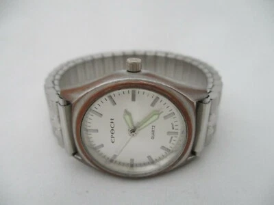 Epoch Unisex Silver Toned Stretch Band Watch Analog - Image 1 of 4