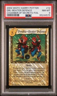 Harry Potter TCG Double Beater Defence Foil Chamber of Secrets PSA 8 - Image 1 of 2