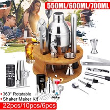 UK 22/24Pcs Cocktail Set Bartini Shaker Making Kit Stainless Mixer Making Bar