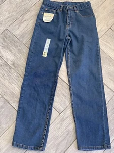 NWT Faded Glory Boys Straight Adjustable Waist Light Wash Jeans 14R Small Stain? - Picture 1 of 6