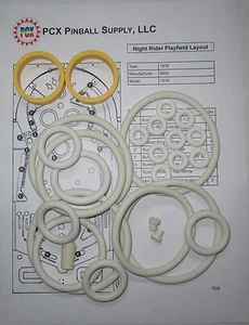 Kit de anillo de goma máquina de pinball Bally Night Rider 1976 - Imagen 1 de 2
