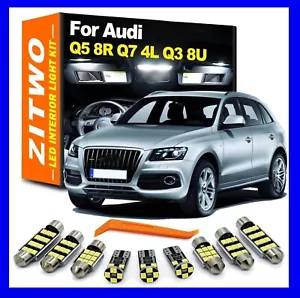 KIT COMPLET LED BLANC Eclairage INTERIEUR EXTERIEUR POUR AUDI Q5 SQ5 8R 14PCS - Foto 1 di 4
