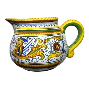 Vintage Fima Deruta Raffaellesco Pottery 5.75" Creamer Made in Italy 1970s-1980s - Picture 1 of 12
