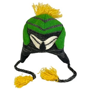 Novelty 100% Wool Martian Alien Hand Made Tassel Hat Kids Adults One Size - Picture 1 of 4